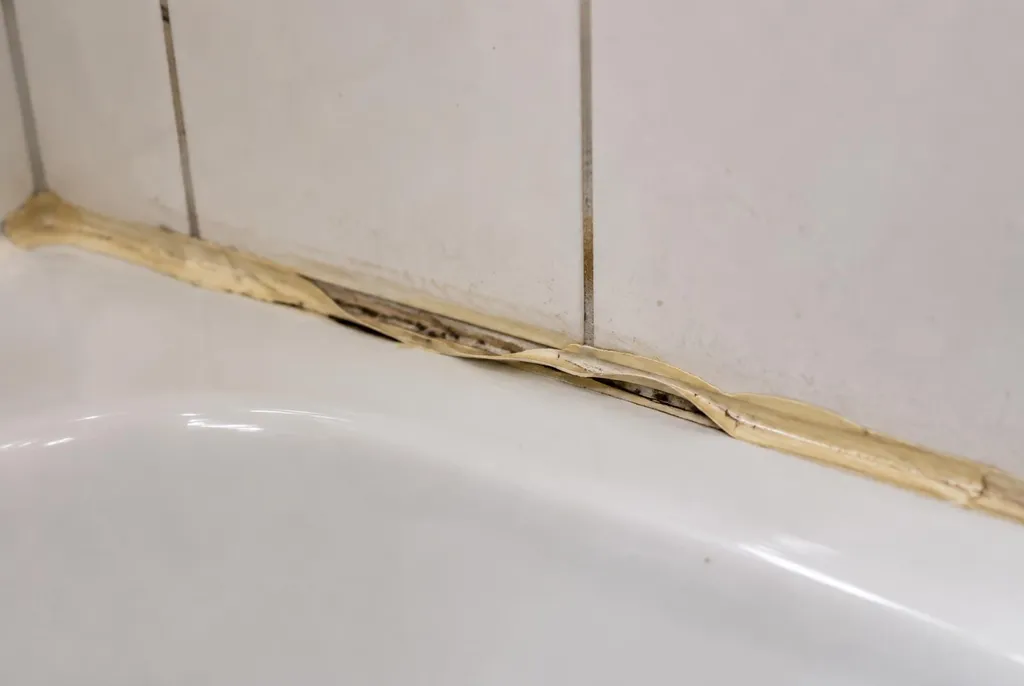 Kitbedrijf Delft – loslatende kit naast het bad